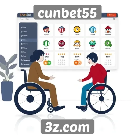 Acessibilidade e navegação do site cunbet55